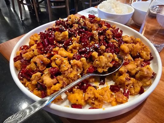 Chengdu Taste signature dishes Mung Bean Jelly with Chili Sauce, Toothpick Lamb with Cumin, Water Boiled Fish, Mapo Tofu